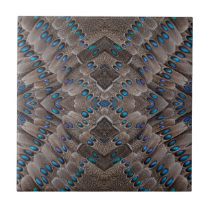Azulejo Diseño Fractal Pluma de Faisán