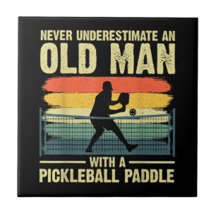 Azulejo Diseño genial de pickleball para hombres abuelo pi