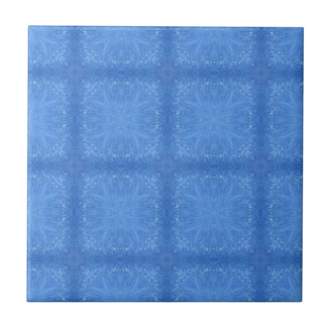 Azulejo Diseño geométrico azul de Azure hermoso decorativo (Frente)