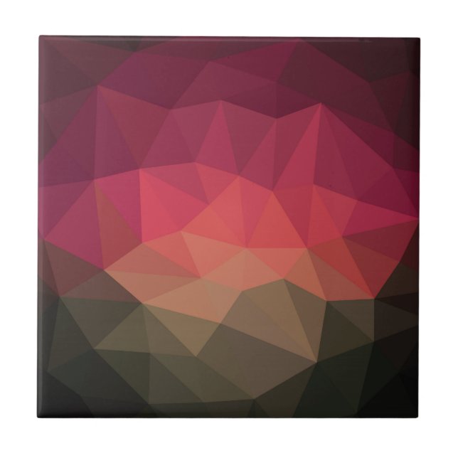 Azulejo Diseño geométrico moderno de efecto cristal de col (Frente)