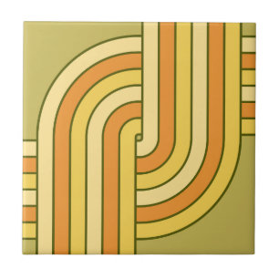 Azulejo Diseño geométrico retro de los 70
