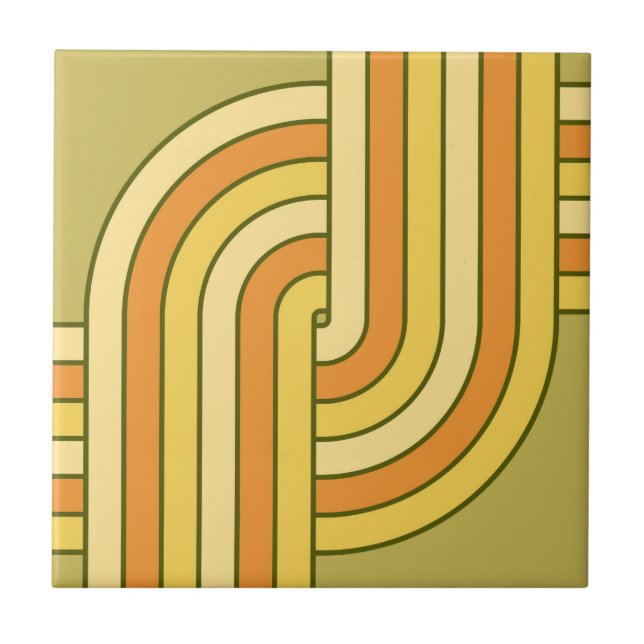 Azulejo Diseño geométrico retro de los 70 (Frente)