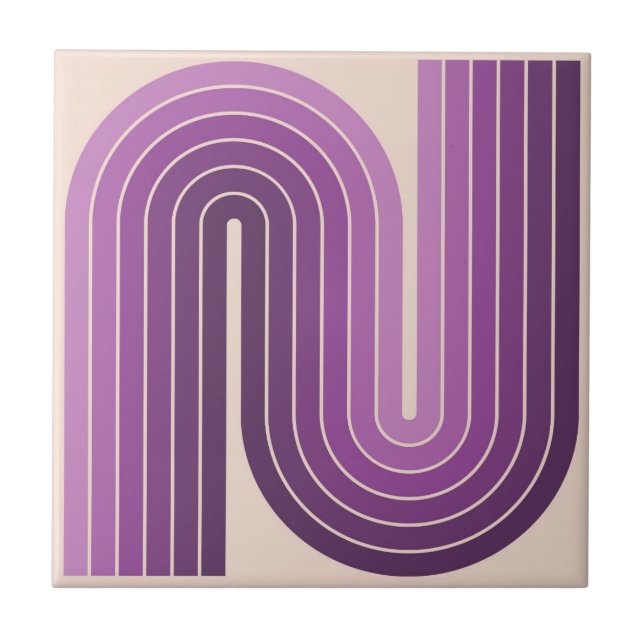 Azulejo Diseño geométrico retro vintage de los 70 (Frente)