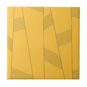 Azulejo Diseño gráfico abstracto simple, amarillo y modern