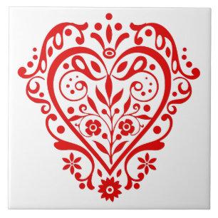Azulejo Diseño gráfico de Red Heart Fancy