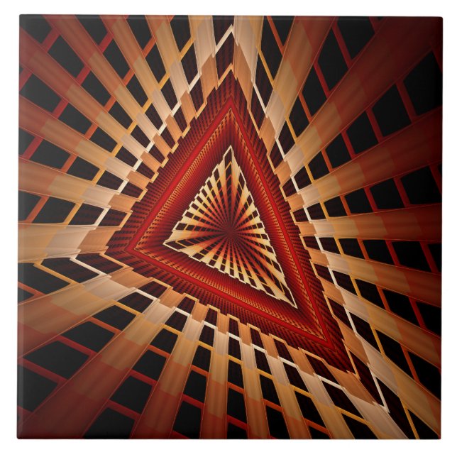 Azulejo Diseño gráfico fractal moderno de 3D Fantasy Netwo (Frente)