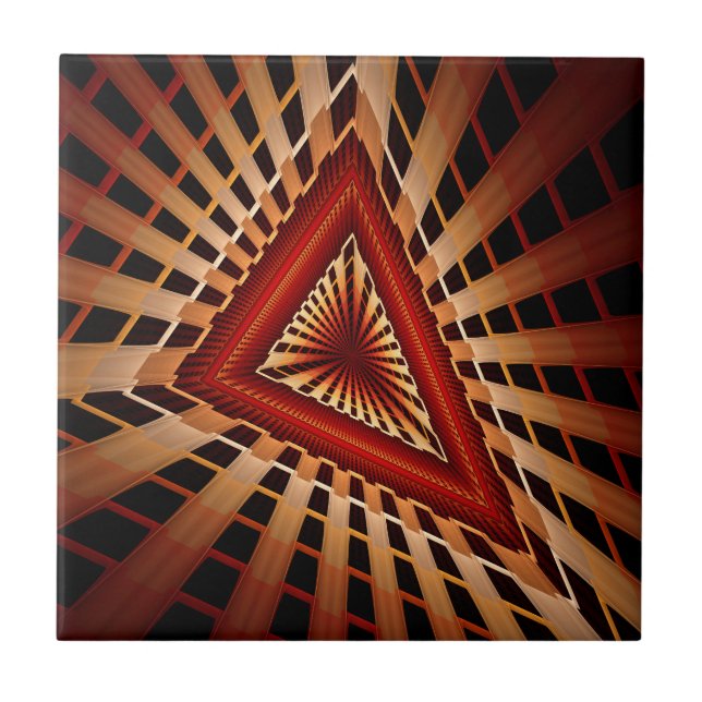 Azulejo Diseño gráfico fractal moderno de 3D Fantasy Netwo (Frente)