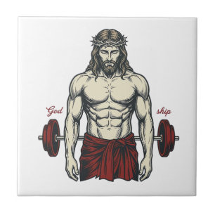 Azulejo Diseño Gráfico Fuerza Fe Engrabado Vintage_1
