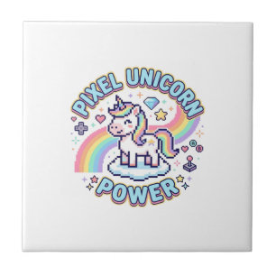 Azulejo Diseño Gráfico Producto Poder Unicornio Pixel Unic