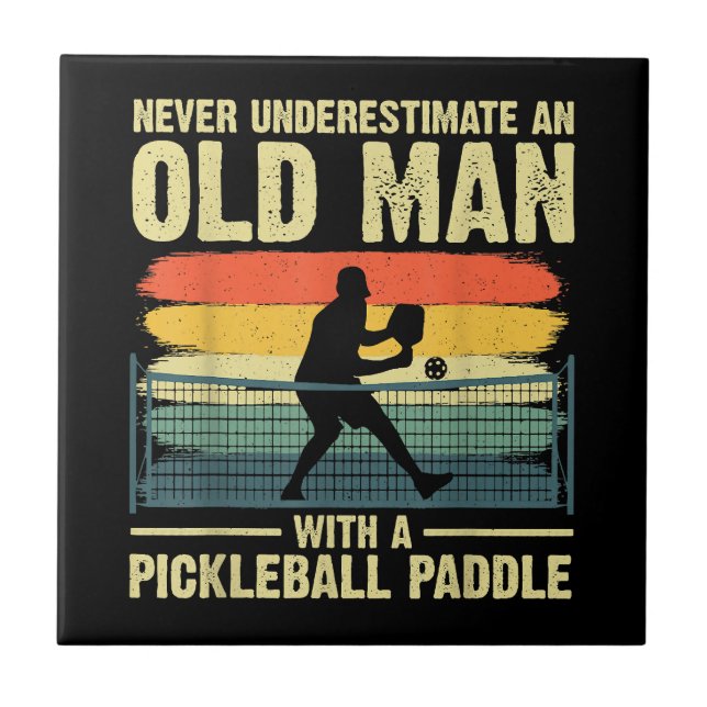 Azulejo Diseño Guay Pickleball Para Hombres Pickleball (Frente)