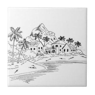 Azulejo Diseño hawaiano
