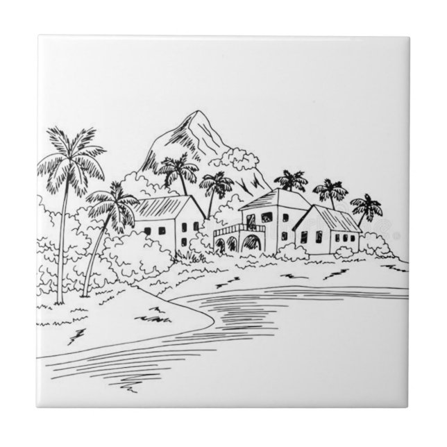 Azulejo Diseño hawaiano (Frente)