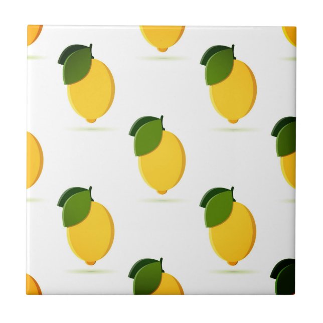 Azulejo Diseño hermoso limón acuarela (Frente)