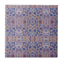 Azulejo Diseño inspirado en mosaicos marroquíes beige azul