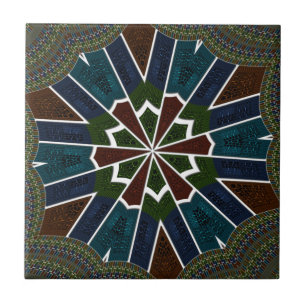 Azulejo Diseño inspirado en sari con detalles intrincados