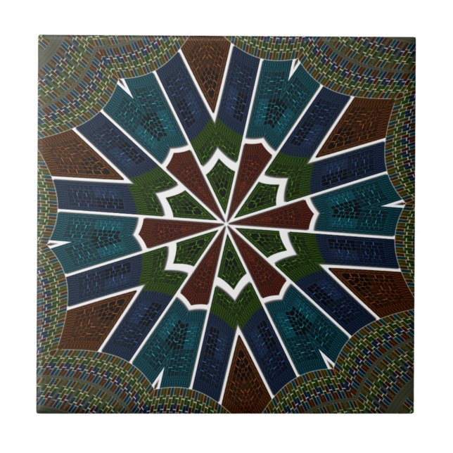 Azulejo Diseño inspirado en sari con detalles intrincados (Frente)