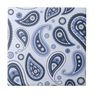 Azulejo Diseño Intrincado de Estampado Floral Paisley