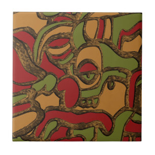 Azulejo Diseño jeroglífico mayas único