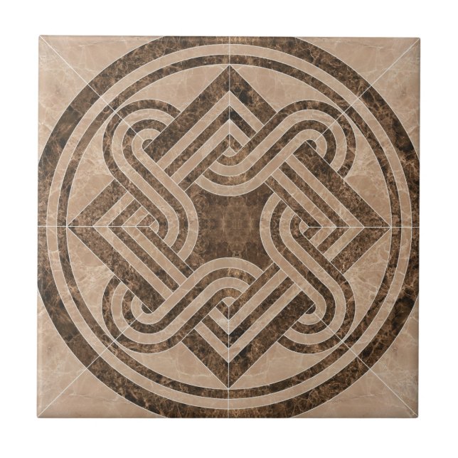 Azulejo Diseño marrón antiguo (Frente)