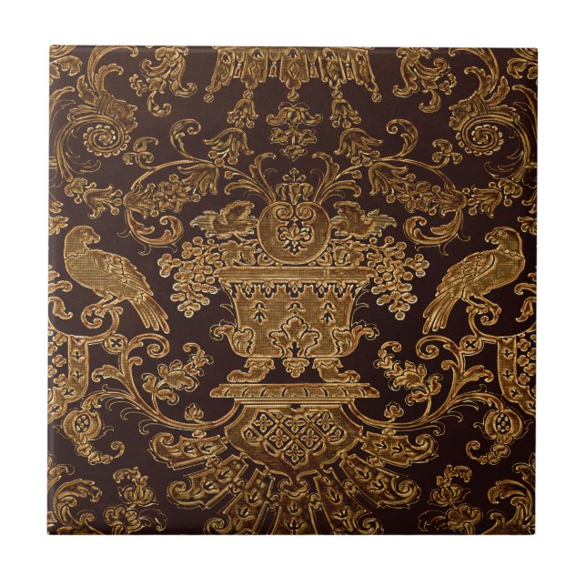 Azulejo Diseño marrón vintage (Frente)