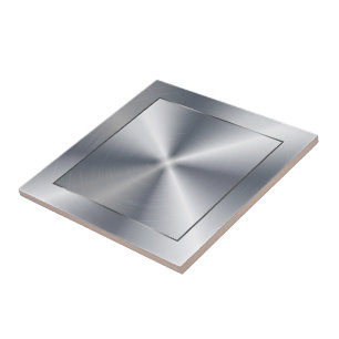 Azulejo Diseño metálico brillante plateado con aspecto de 