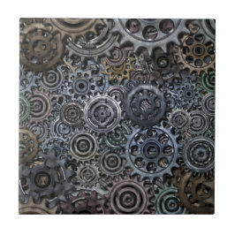 Azulejo Diseño metalizado industrial del engranaje