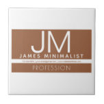 Azulejo Diseño minimalista profesional moderno | Marrón y<br><div class="desc">Diseño moderno totalmente personalizable. Una excelente plantilla para una variedad de profesiones u organizaciones,  ¡edítala a su gusto!</div>