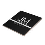 Azulejo Diseño minimo profesional moderno | Blanco y negro<br><div class="desc">Plantilla de diseño moderna y completamente personalizable. ¡Edita lo que quieras!</div>