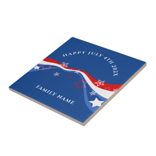 Azulejo Diseño moderno de la bandera de Estados Unidos (Lado)