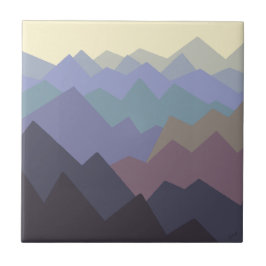 Azulejo Diseño moderno de montañas de invierno