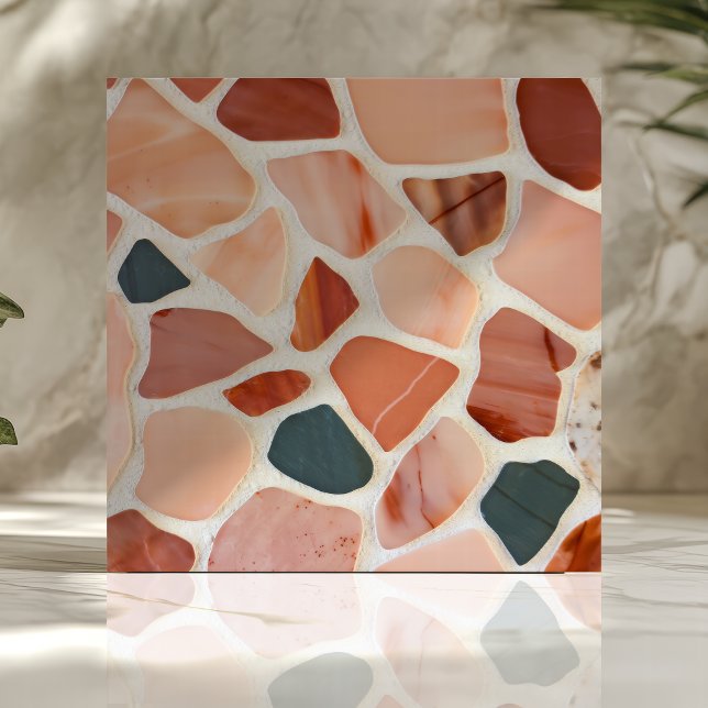 Azulejo Diseño moderno de Terrazzo con tonos tierra (Subido por el creador)