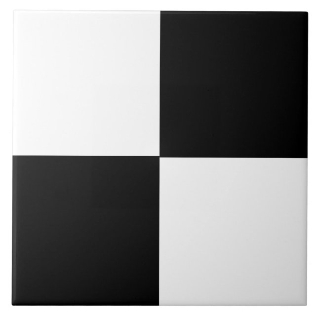 Azulejo Diseño moderno en blanco y negro (Frente)