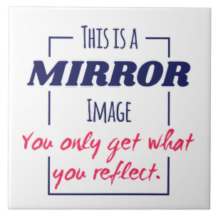 Azulejo Diseño Motivacional de Mentalidad de Reflexión en 