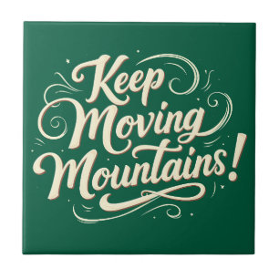Azulejo Diseño Motivacional Sigue Avanzando Montañas