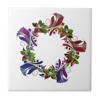 Azulejo Diseño multicolor floral fresco