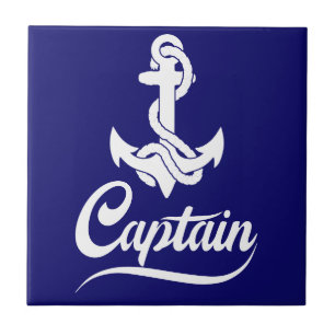 Azulejo Diseño Náutico Ancla Barco de Vela Capitán