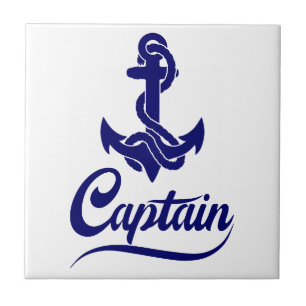 Azulejo Diseño Náutico Ancla Barco de Vela Capitán