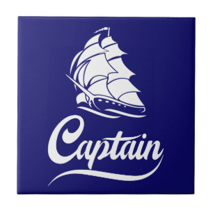 Azulejo Diseño Náutico Ancla Barco de Vela Capitán