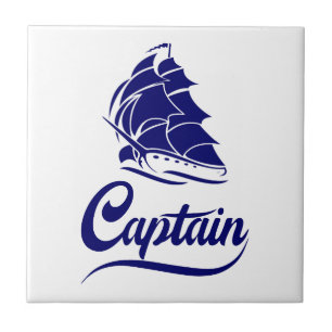 Azulejo Diseño Náutico Ancla Barco de Vela Capitán