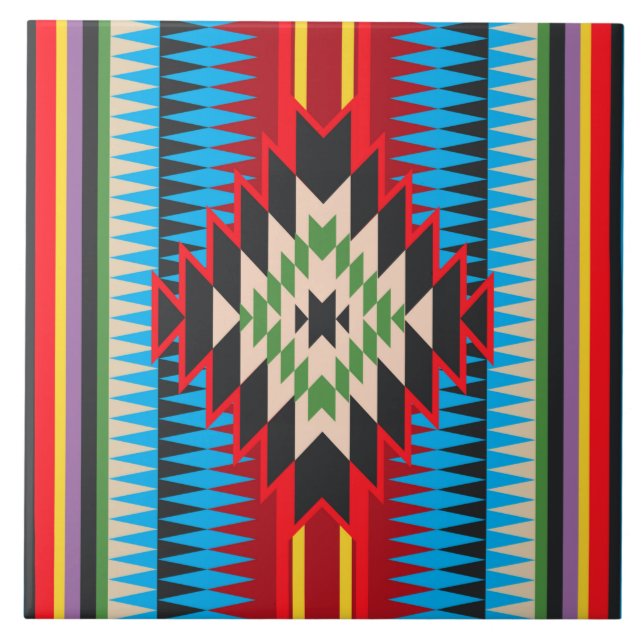 Azulejo Diseño Navajo -2 Tile Cerámico (Frente)