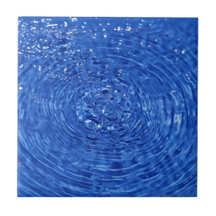 Azulejo Diseño ondulado azul del agua