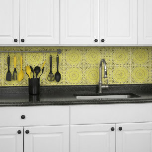 Azulejo Diseño oriental amarillo