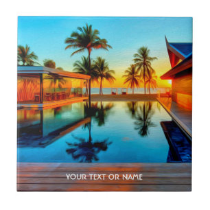 Azulejo Diseño Personalizado Con Su Propio Texto Y Su Fot