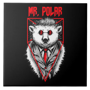 Azulejo Diseño Polar: Un divertido amante de los animales