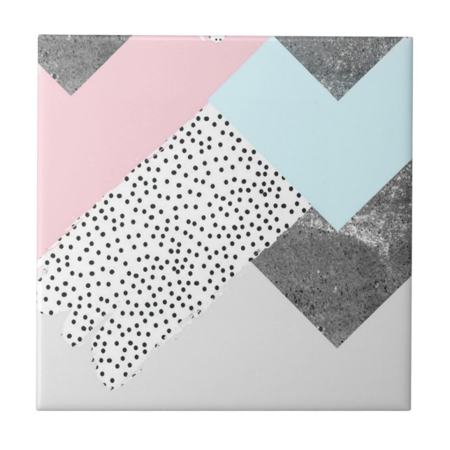 Azulejo Diseño punteado mármol en colores pastel de (Frente)