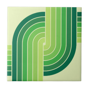 Azulejo Diseño retro geométrico de los años 70