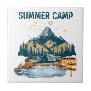 Azulejo Diseño sencillo en el campamento de verano