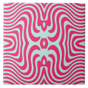Azulejo Diseño simétrico ondulado vibrante