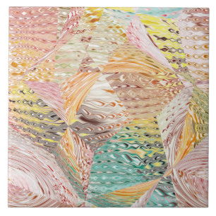Azulejo Diseño Swirling Pastel Brillante Abstracto Brillan
