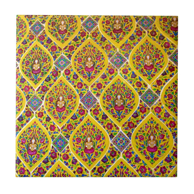 Azulejo Diseño tailandés de Buda (Frente)